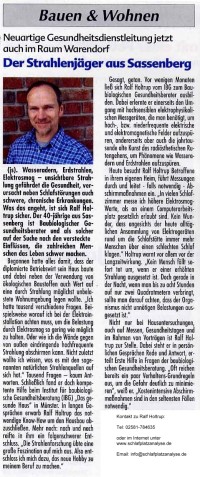 Ralf Holtrup - Baubiologe und Ruteng&auml;nger in der Presse